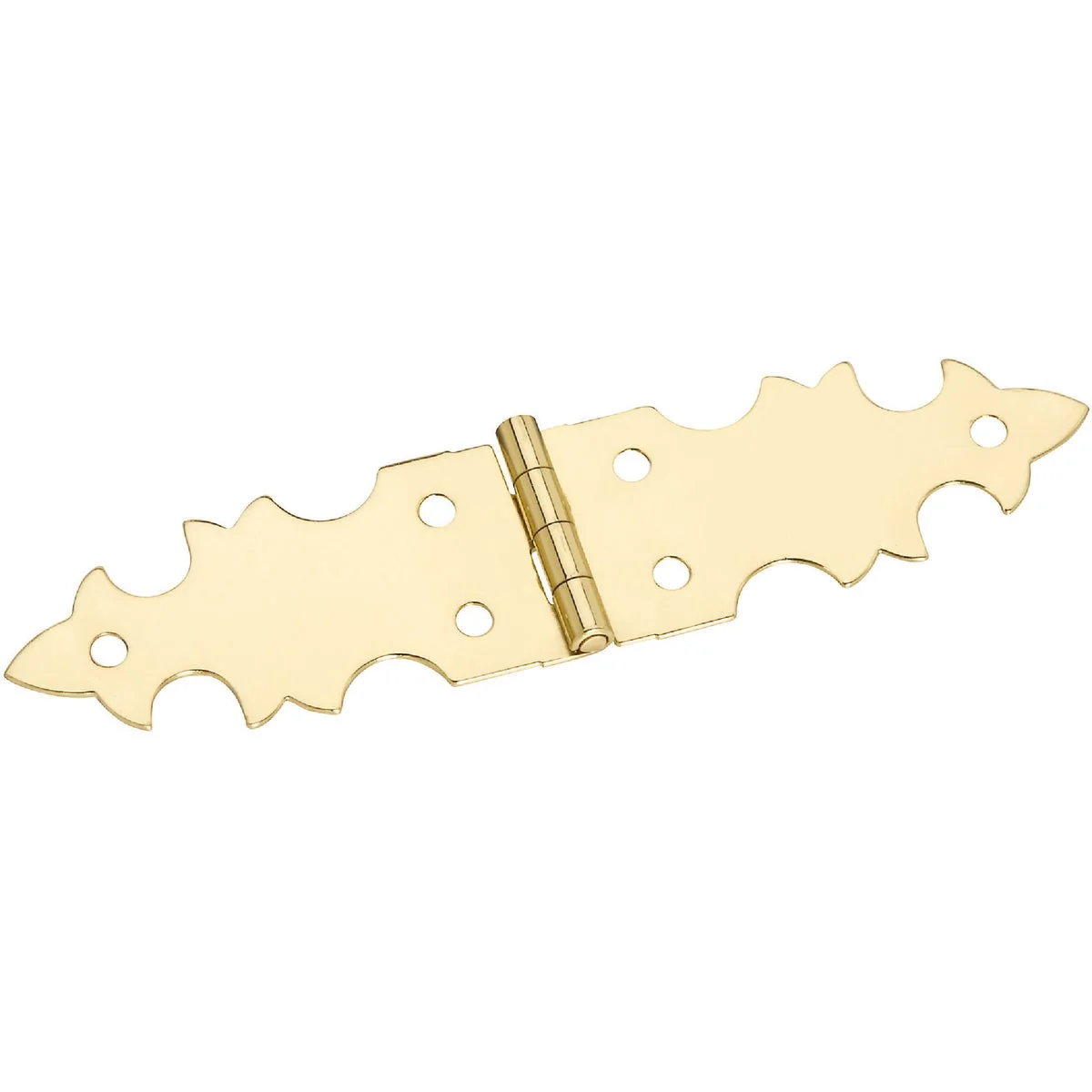 Efficient National 5 8 In. x 2-3 4 In. Brass Miniature Decorative Hinge 2-Pack Powerful