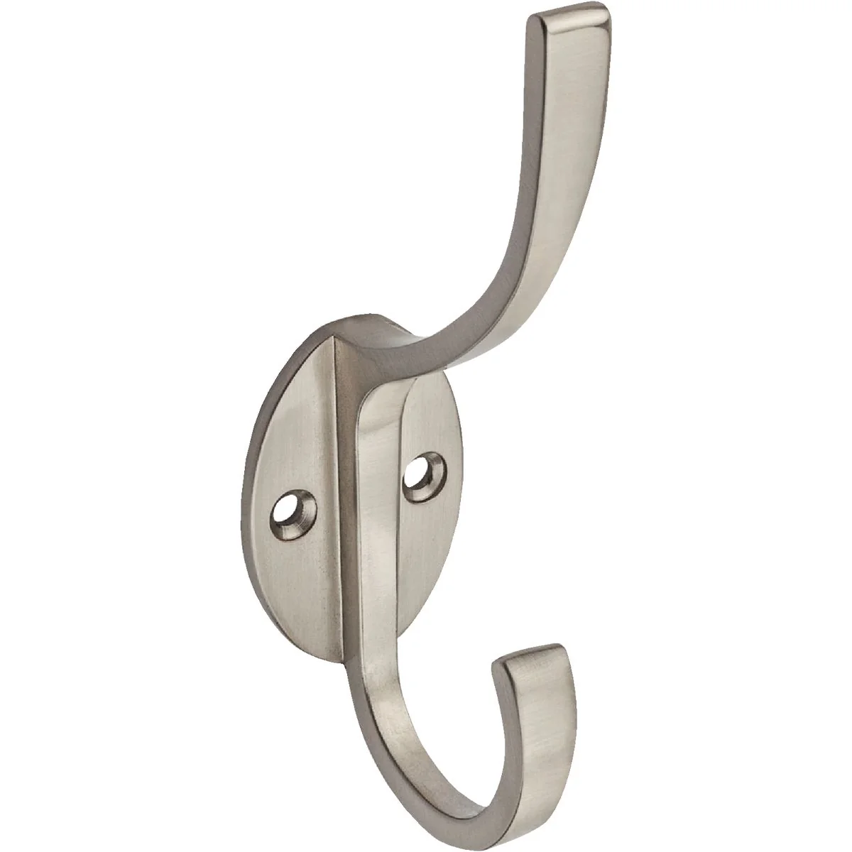 Genuine Stanley Home Designs Satin Nickel Modern Coat Hat Wardrobe Hook Versatile