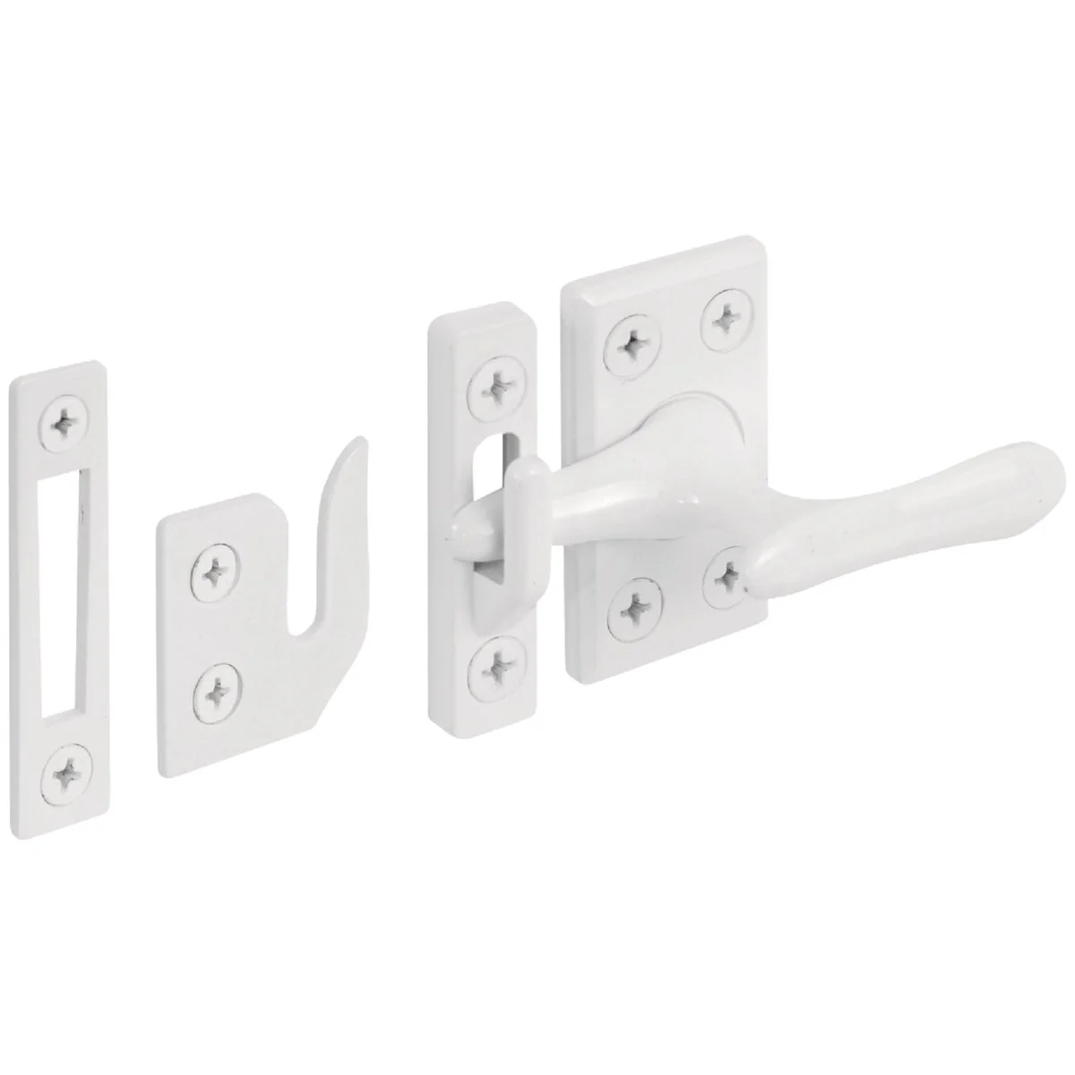 Optimized Prime-Line White Casement Window Lock With Keepers Safe