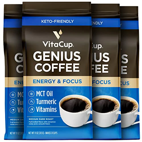 Durable Genius Keto Medium Dark Roast Ground Coffee 44 Ounce Sustainable