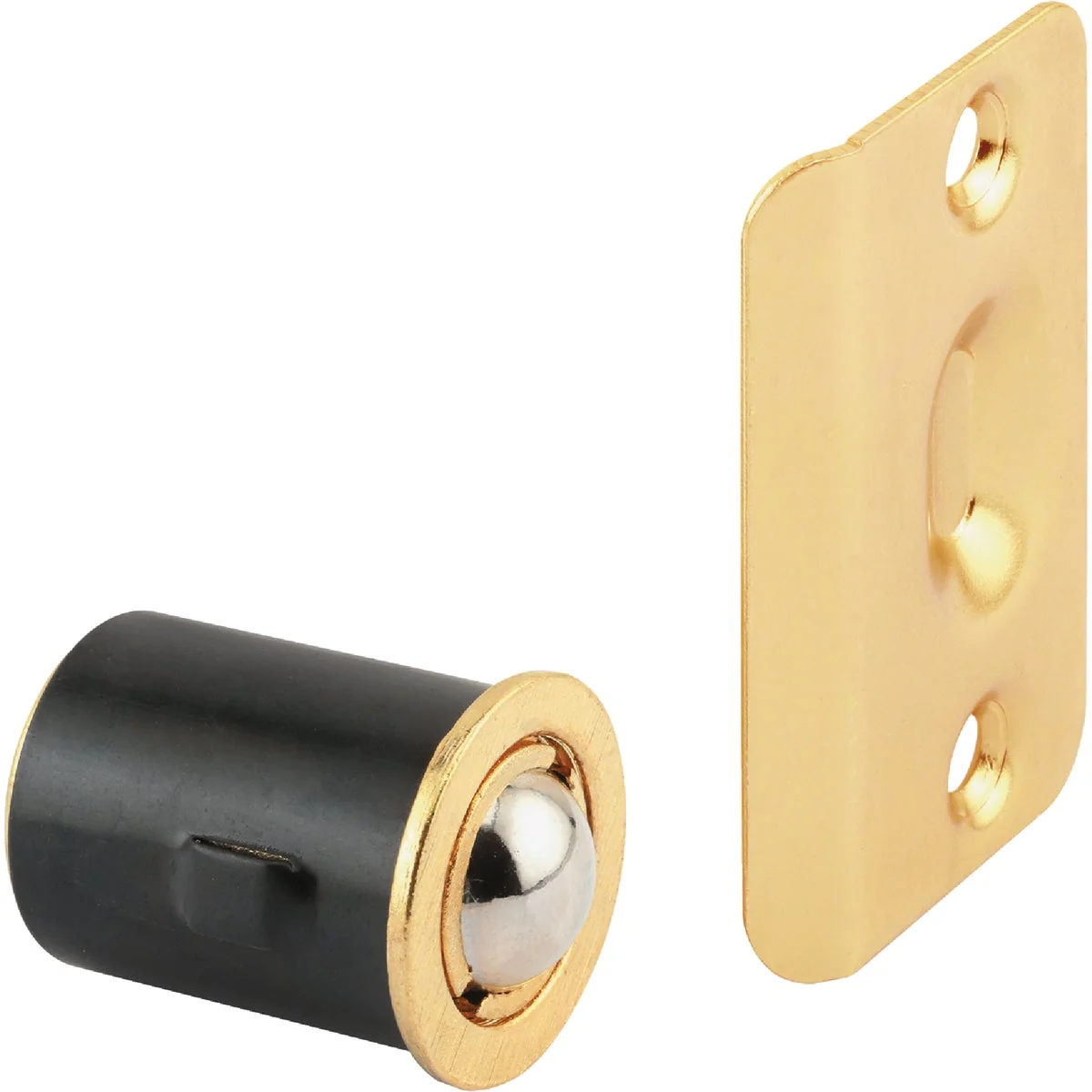 Optimized Prime-Line 3 4 In. x 1-3 16 In. Brass Drive-In Ball Bullet Catch Strike Premium Material