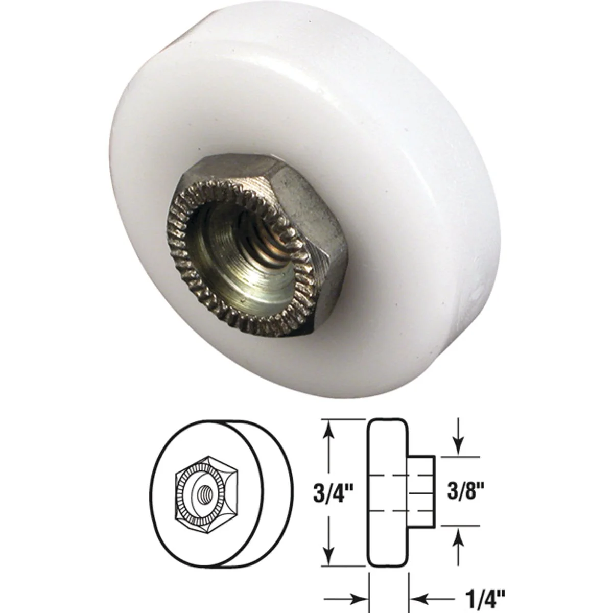 Organic Prime-Line 3 4 In. X 3 8 In. Flat Shower Door Roller 2-Count Flexible