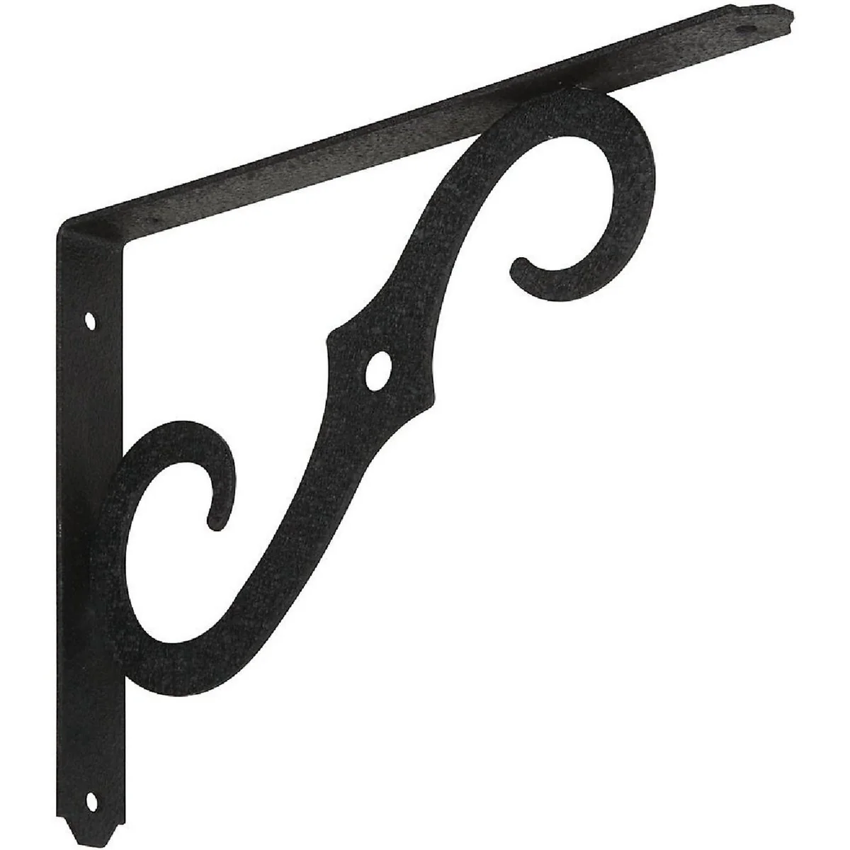Powerful National 152 10 In. D. x 7 In. H. Black Steel Ornamental Shelf Bracket Plant Hanger Luxury