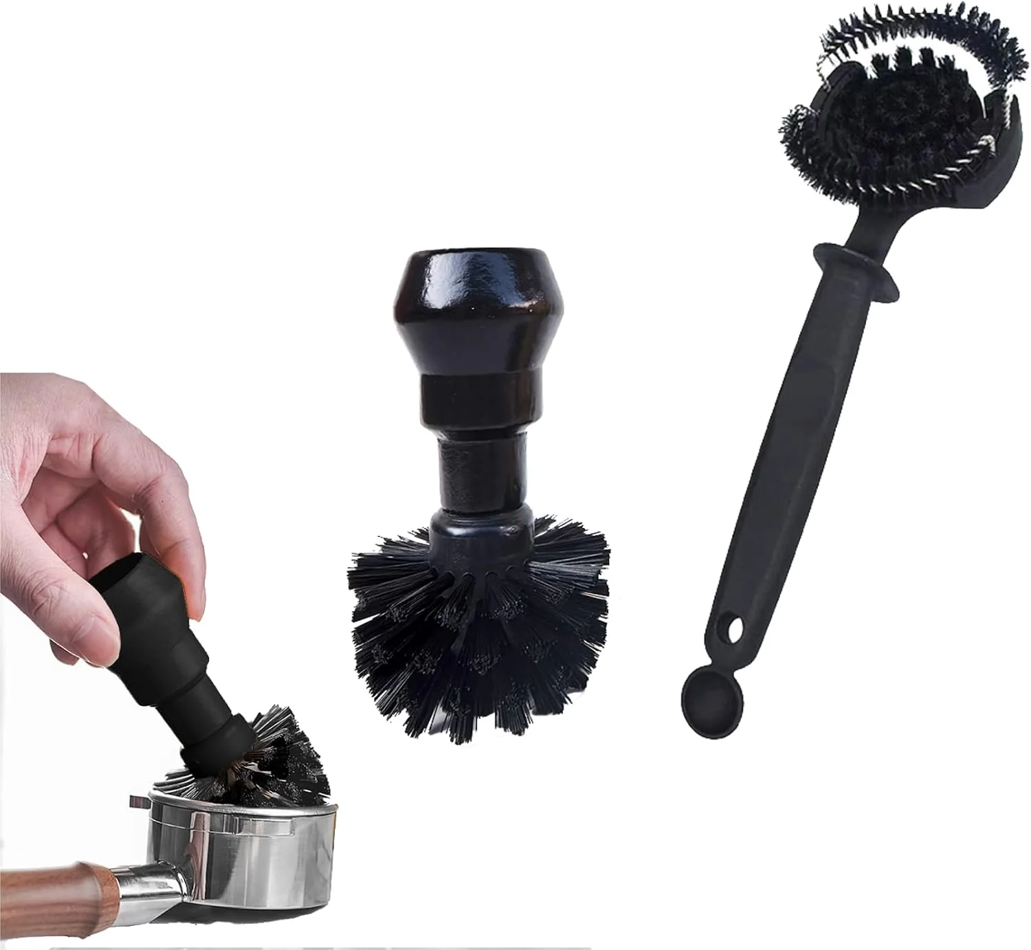 Verified 2PCS Espresso Coffee Machine Cleaning Brush Set 58mm Durable Nylon Bristle Brushes with Anti-Scald Design for Home amp Commercial Coffee Equipment Maintenance Barista Cleaning Tool Official
