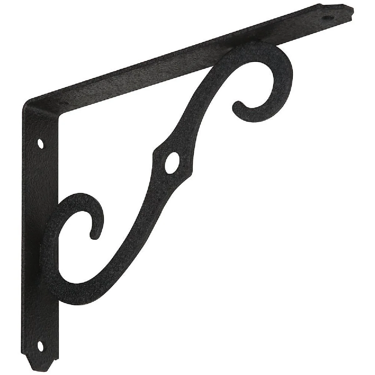 Clean National 152 8 In. D. x 5-1 2 In. H. Black Steel Ornamental Shelf Bracket Plant Hanger Safe