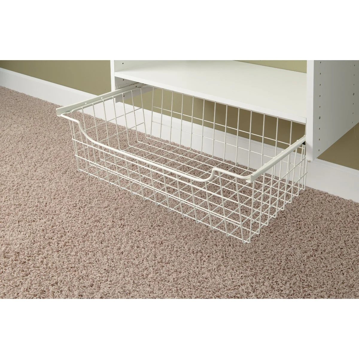 Dependable Easy Track 8 In. White Wire Basket Healthy