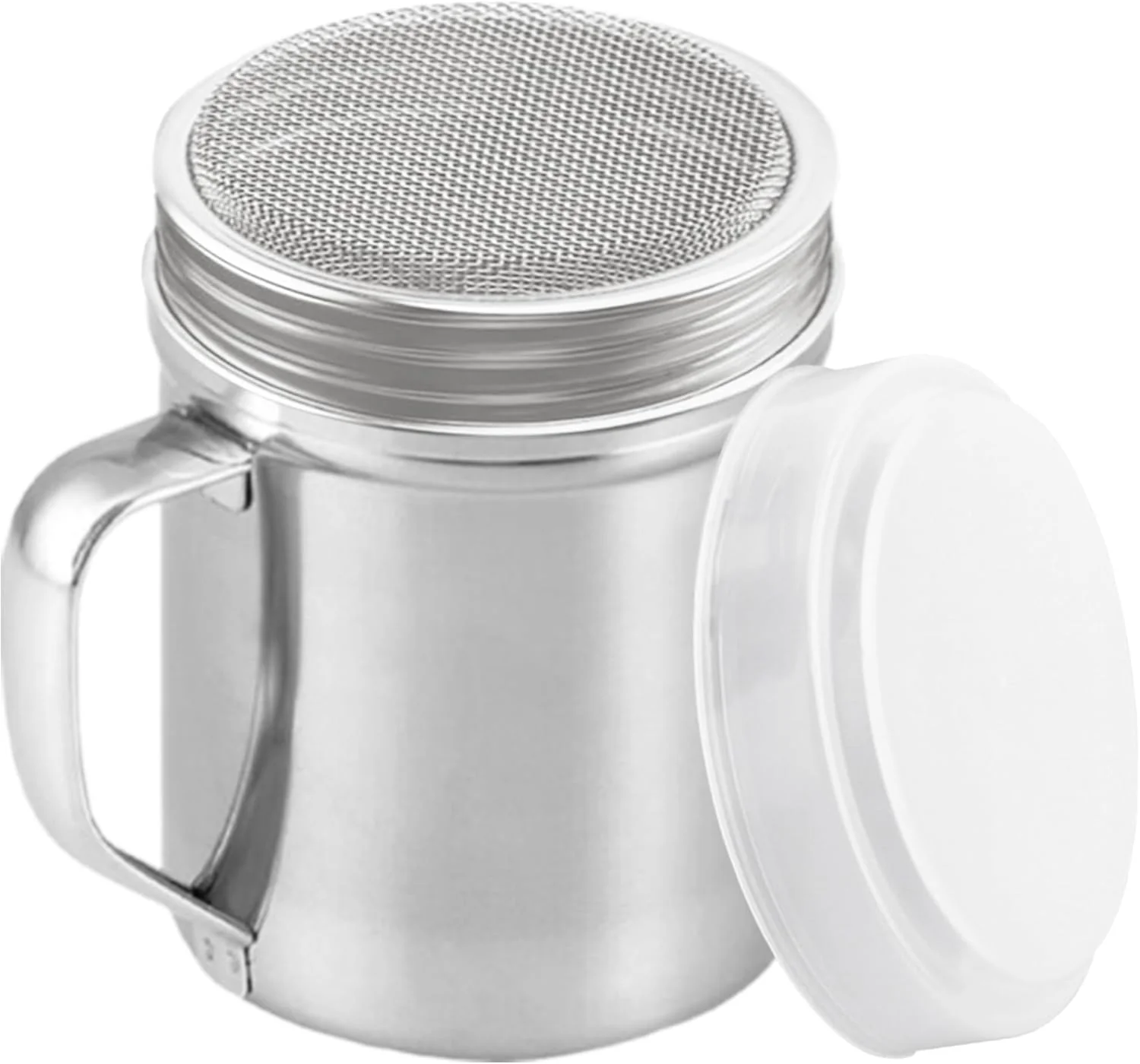 Trendy Cusinium Powdered Sugar Shaker Duster – With Handle – Cinnamon Shaker For Coffee Bar – Fine Mesh Dredge – 10 ounce Style Fine Fine Crafted