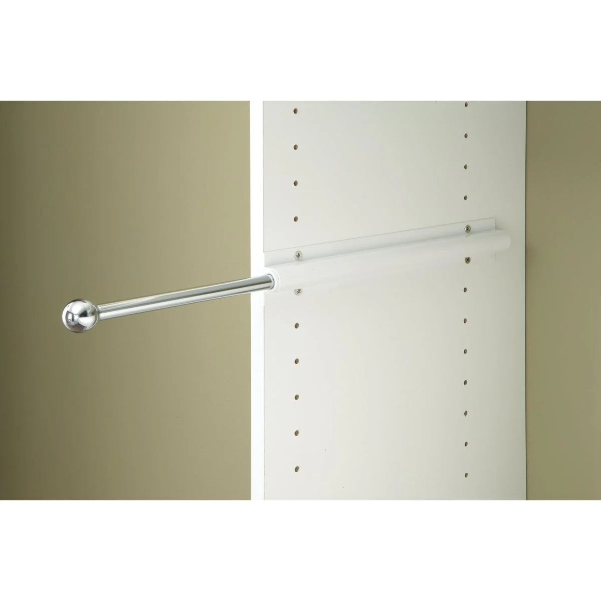 Exceptional Easy Track 13 In. x 1 In. Sliding Valet Closet Rod White Classic