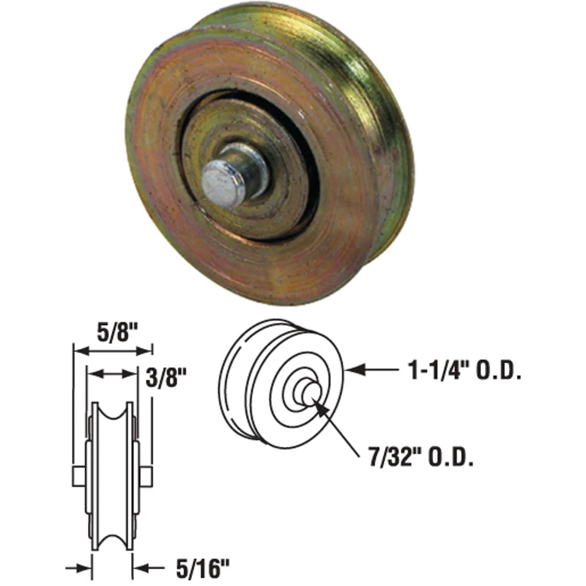 Convenient Prime-Line 1-1 4 In. Steel Patio Door Roller with Built-In Axle 2-Count Relaxed