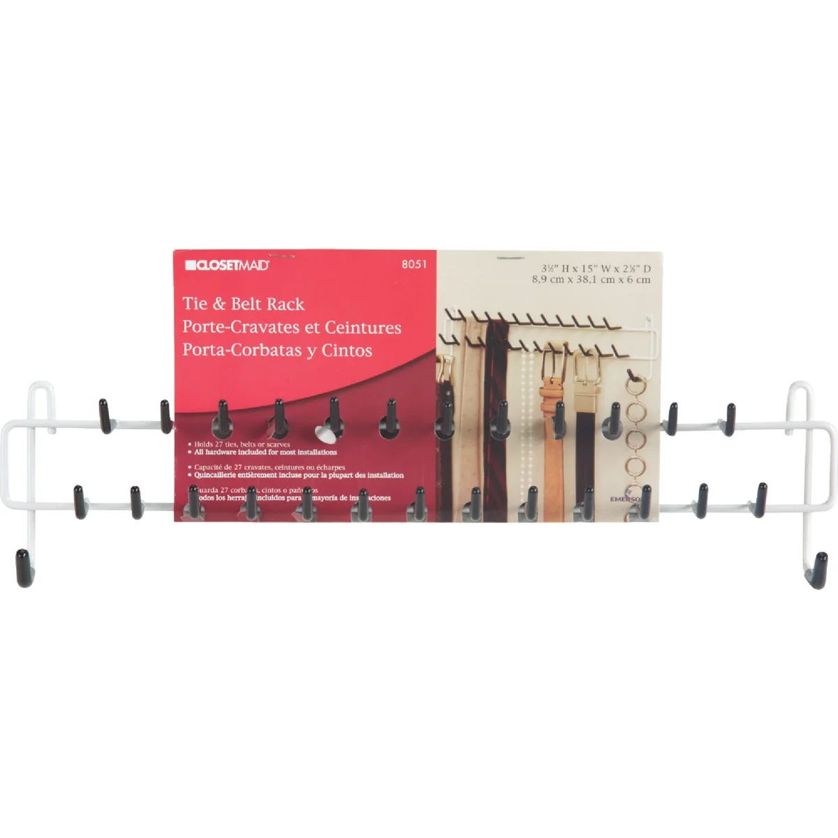 Lightweight Closetmaid Tie and Belt Rack Breathable