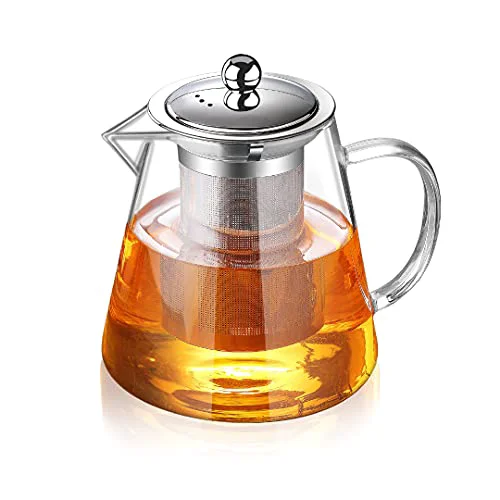 Classic Glass Teapot with Infuser Tea Pot 1300ml Prestigious