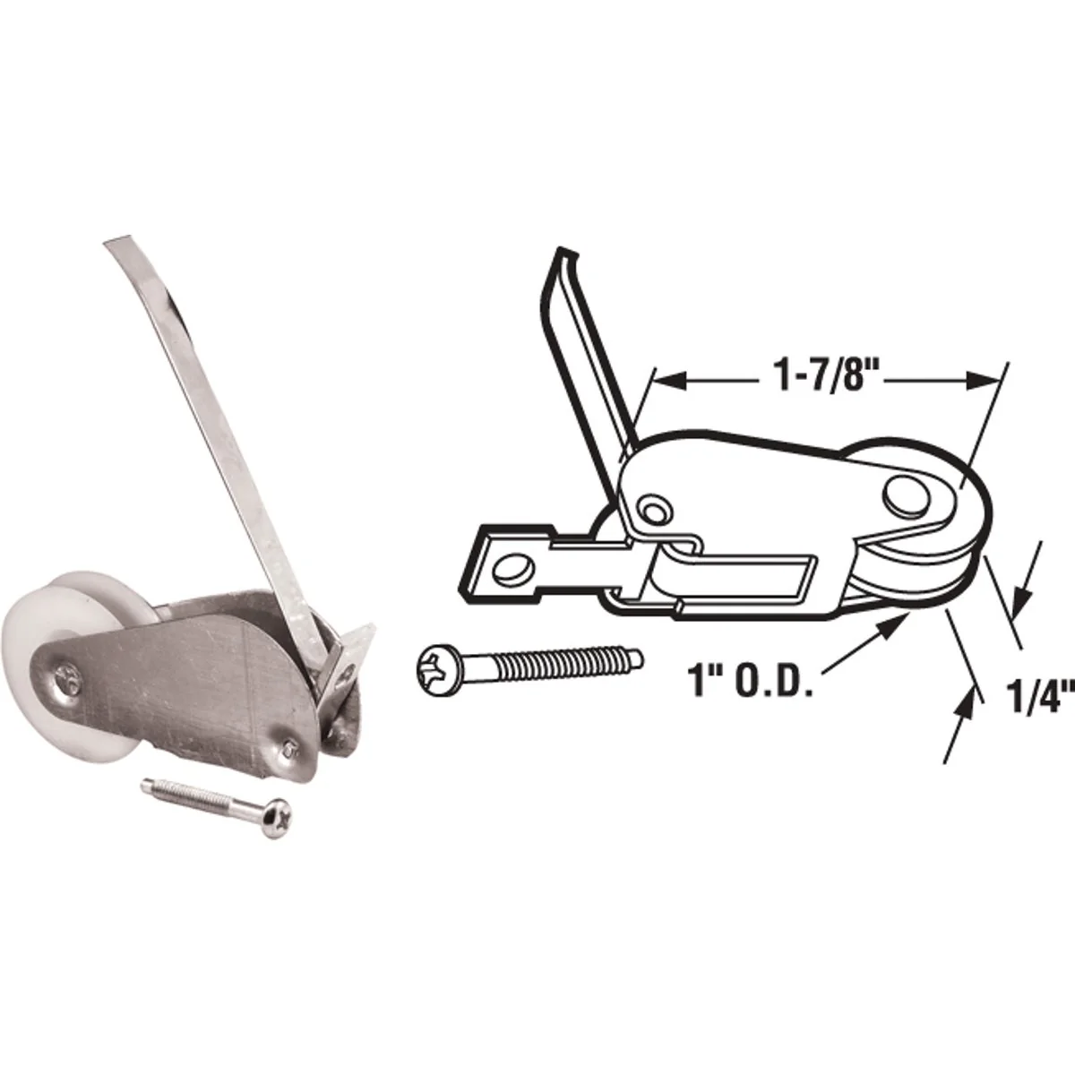 Eco-Friendly Prime-Line Rocker Screen Door Spring Tension with Roller 2-Pack Clean