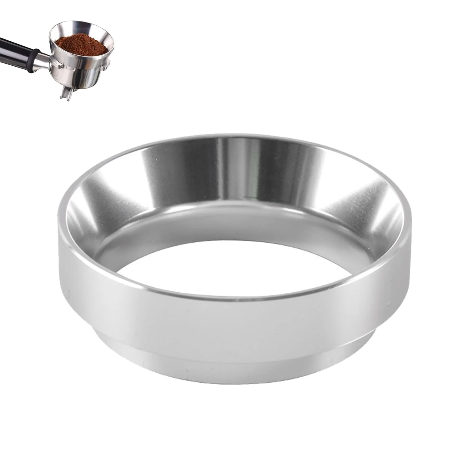 Trendy Espresso Dosing Funnel Precision Aluminum Alloy Coffee Dosing Ring Accessories Set for Portafilter Hands- 53cm Organic