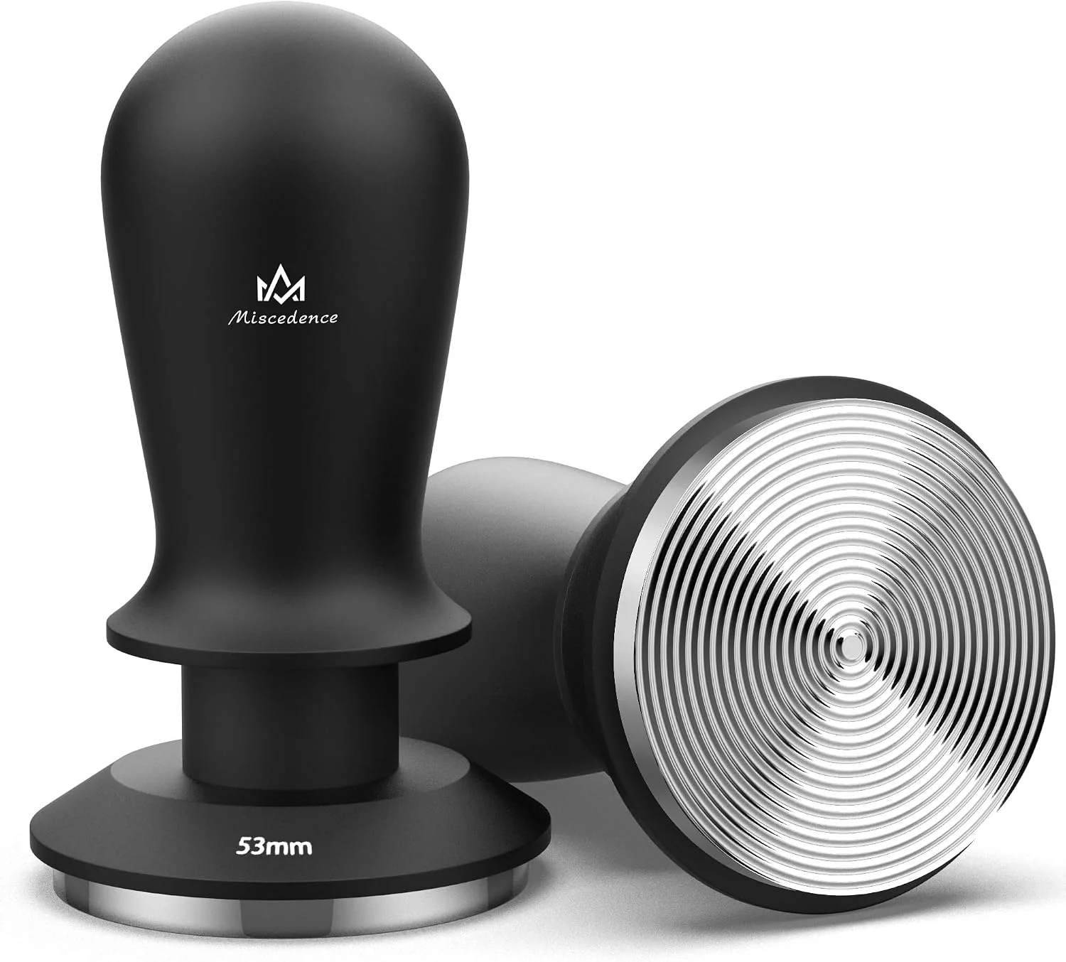 Authentic Espresso Tamper 53mm Calibrated Spring Loaded Coffee Tamper with Constant Pressure Triple Spring Impact Sound Feedback for Barista Home Use Black 53mm Modern