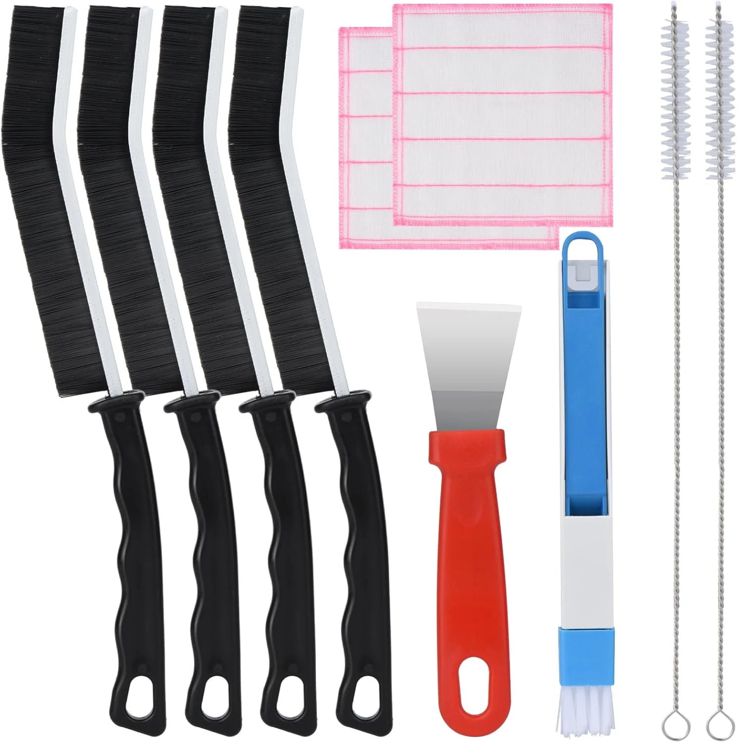 Crevice Cleaning Brush 10 Pcs Cleaning Supplies Cleaning Brush Tools Hard Bristle Crevice Brush for Household Use Bathroom Tiles Kitchen Practical Long-Lasting