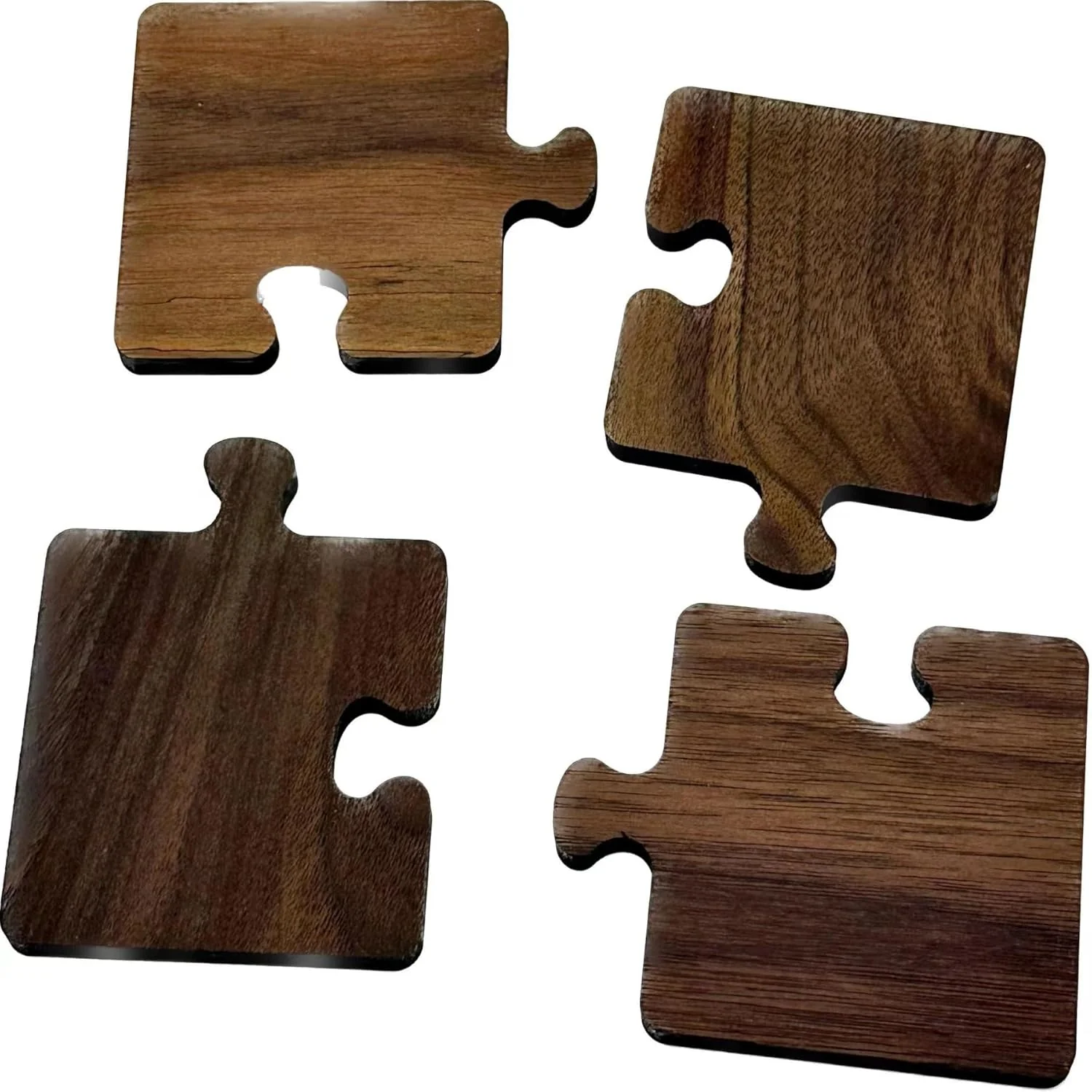 Advanced Wood Coasters Table Walnut Coaster Set of 4 Wooden Coaster Set Puzzle Drink Coasters Farmhouse and Home Decor Cup Holders Warming Mat Smart