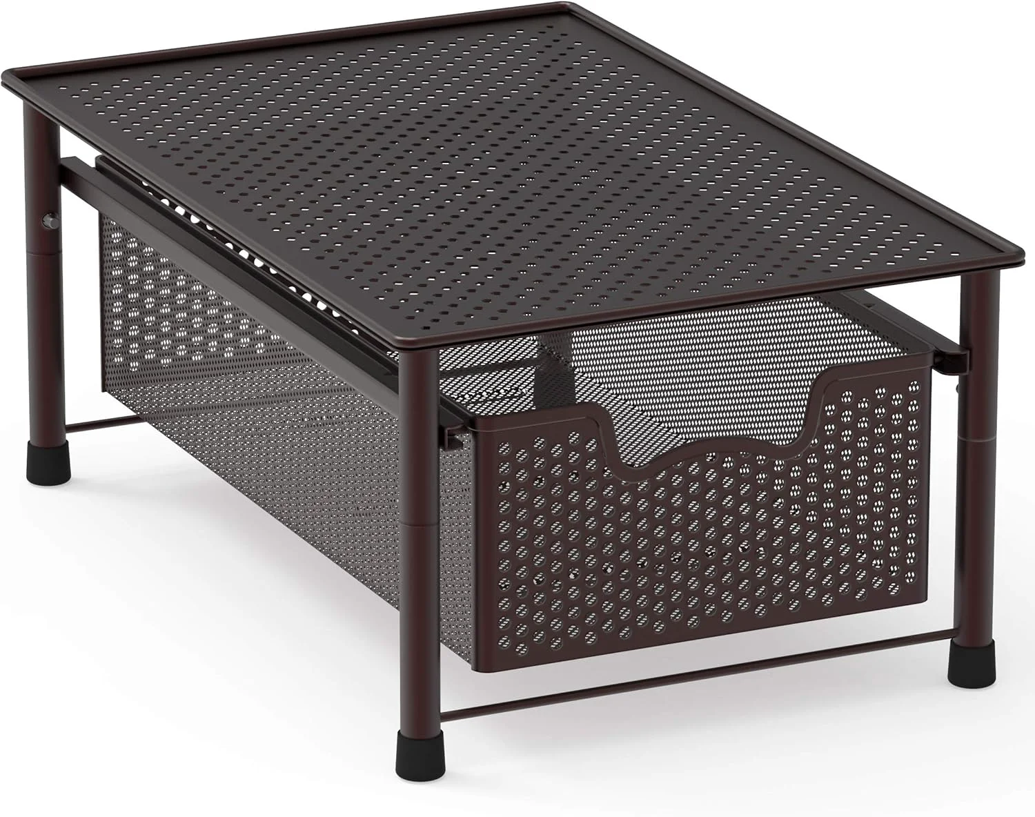 Next-Generation Simple Houseware Stackable Cabinet Basket Drawer Organizer Bronze Premium Material