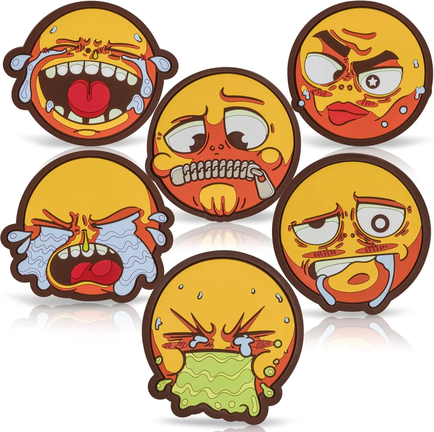 Elegant Set of 6 Funny Coasters for Adults Cute and Fun Birthday Drink Cup Coasters for Table and Office Desk Long-Lasting