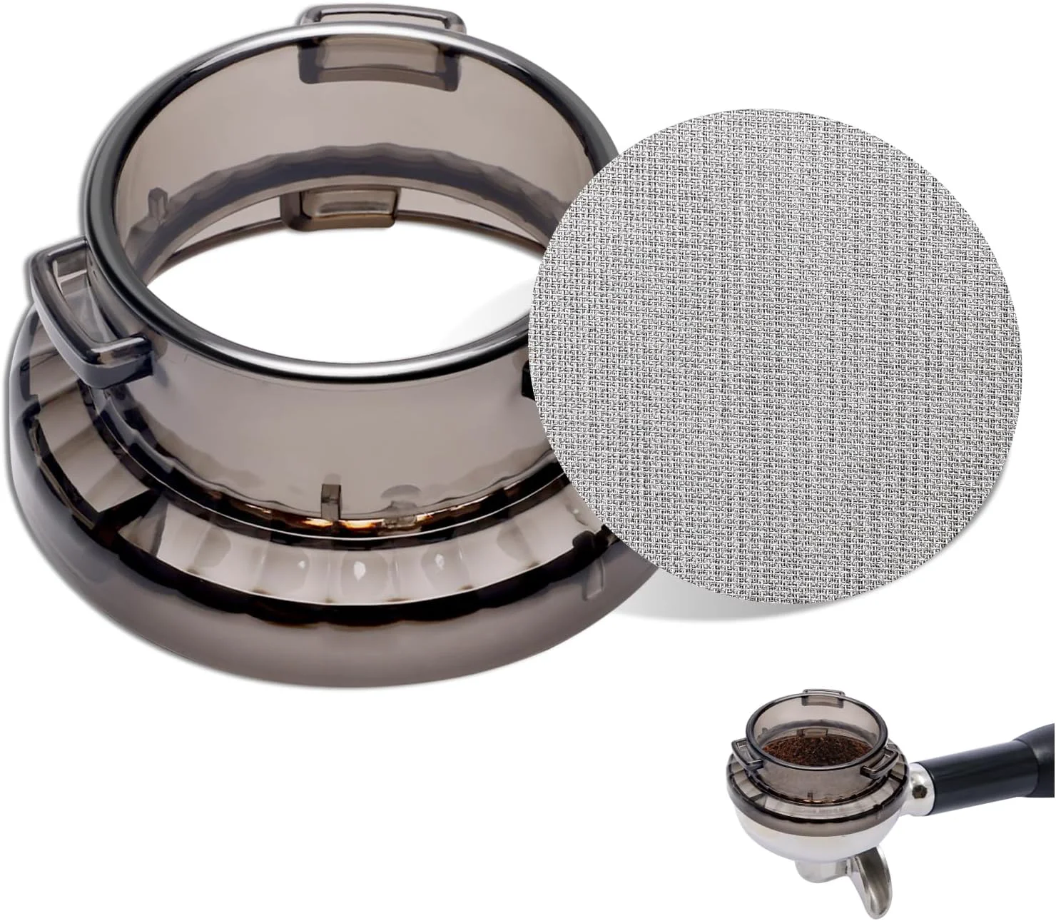 Convenient 54mm Dosing Funnel with 53.5mm Puck Screen Catcan Espresso Portafilter Funnel for Breville Series Barista Proven