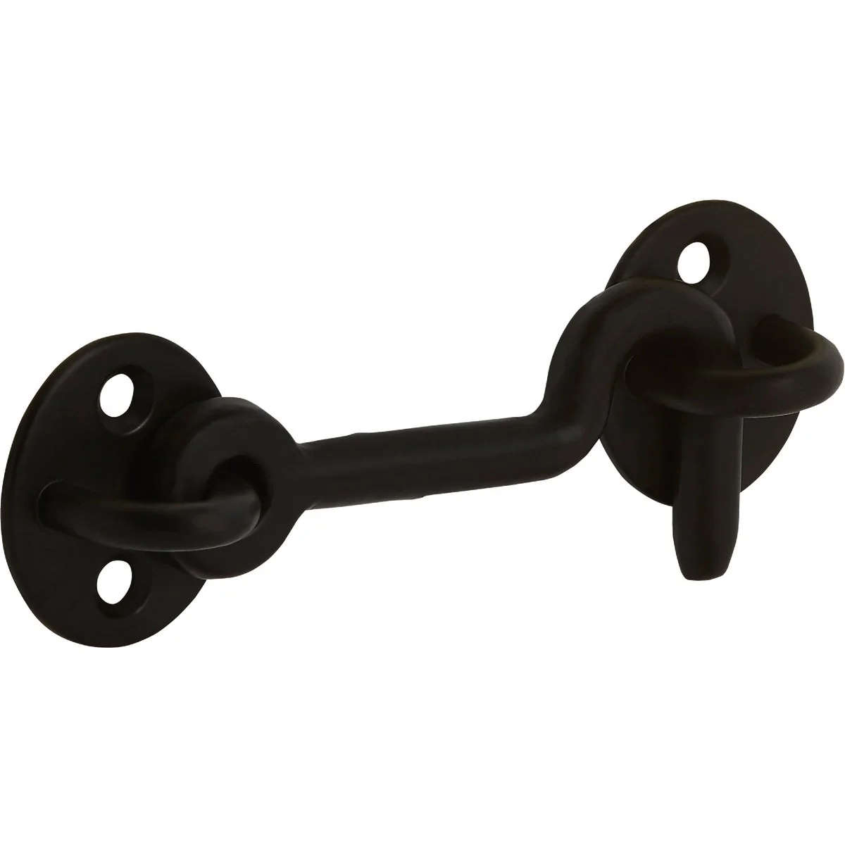 Carefully Designed National V1020 Matte Black Barn Door Privacy Hook Fast