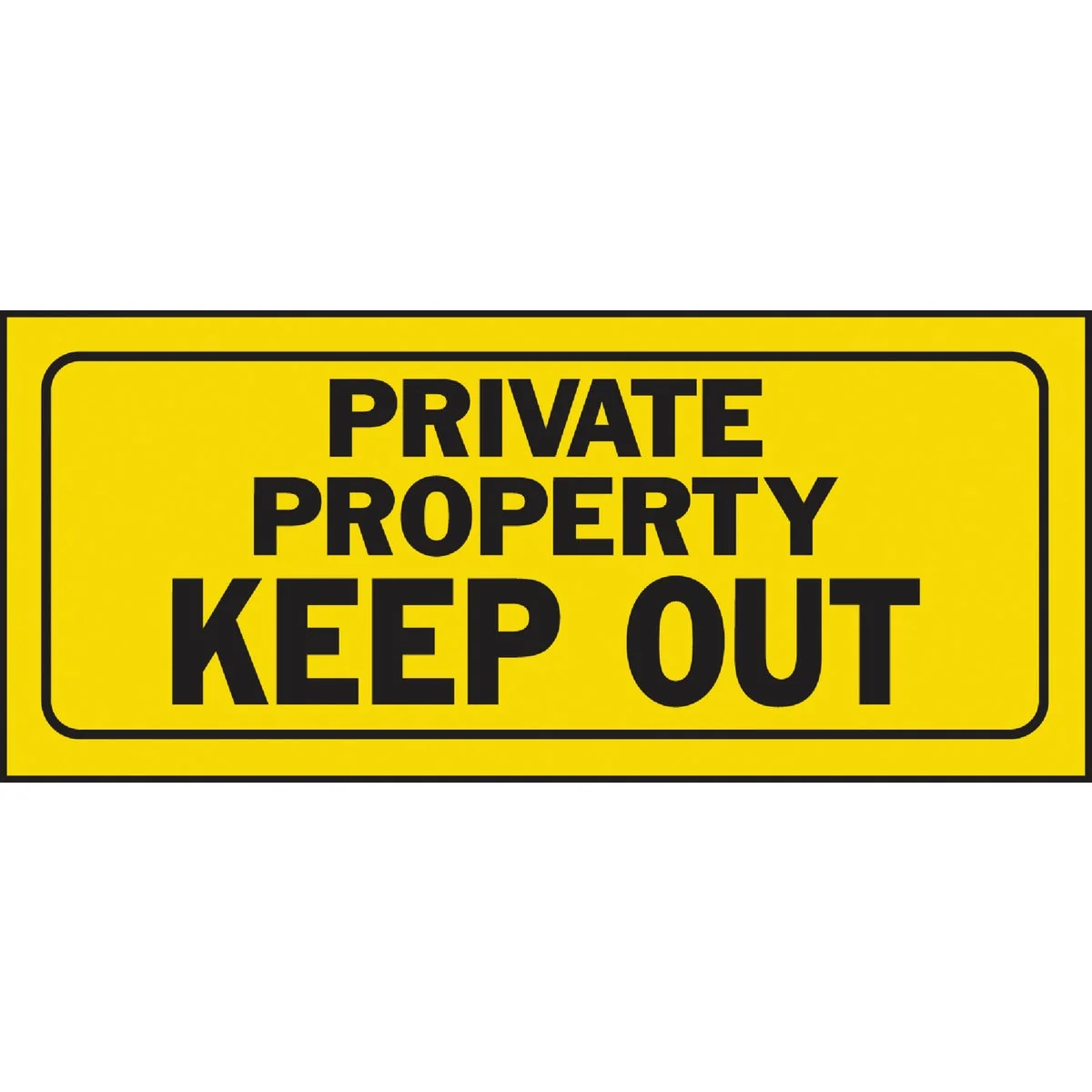 Consistent Hy-Ko Plastic Sign Private Property Keep Out Minimalist