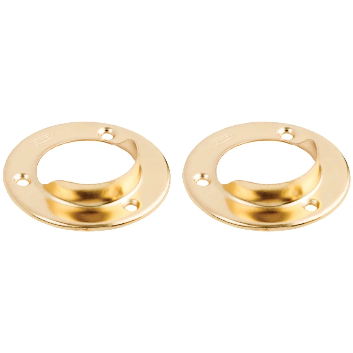 Safe National 1-3 8 In. Steel Closet Rod Socket Satin Brass 2-Pack Optimized