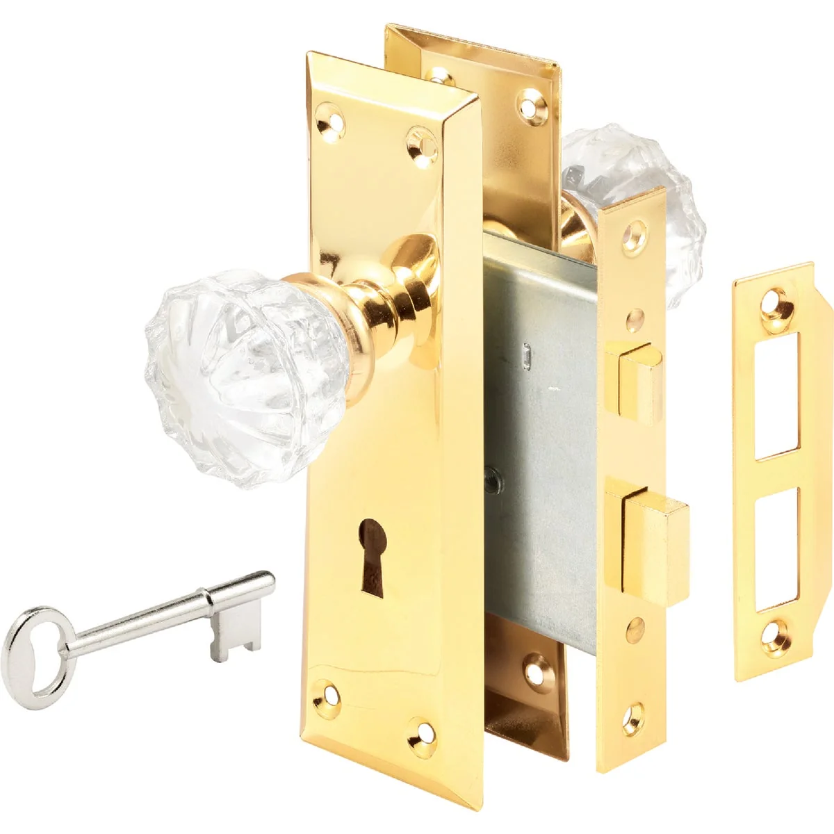 Proven Defender Security Brass Keyed Mortise Entry Lock Set With Glass Knob Unique