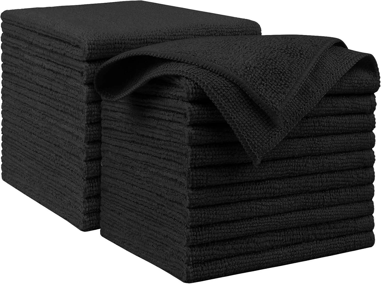 Artisan AIDEA Microfiber Cleaning Cloth Black 20PK Microfiber Towels 11.5 ×11.5 Fine