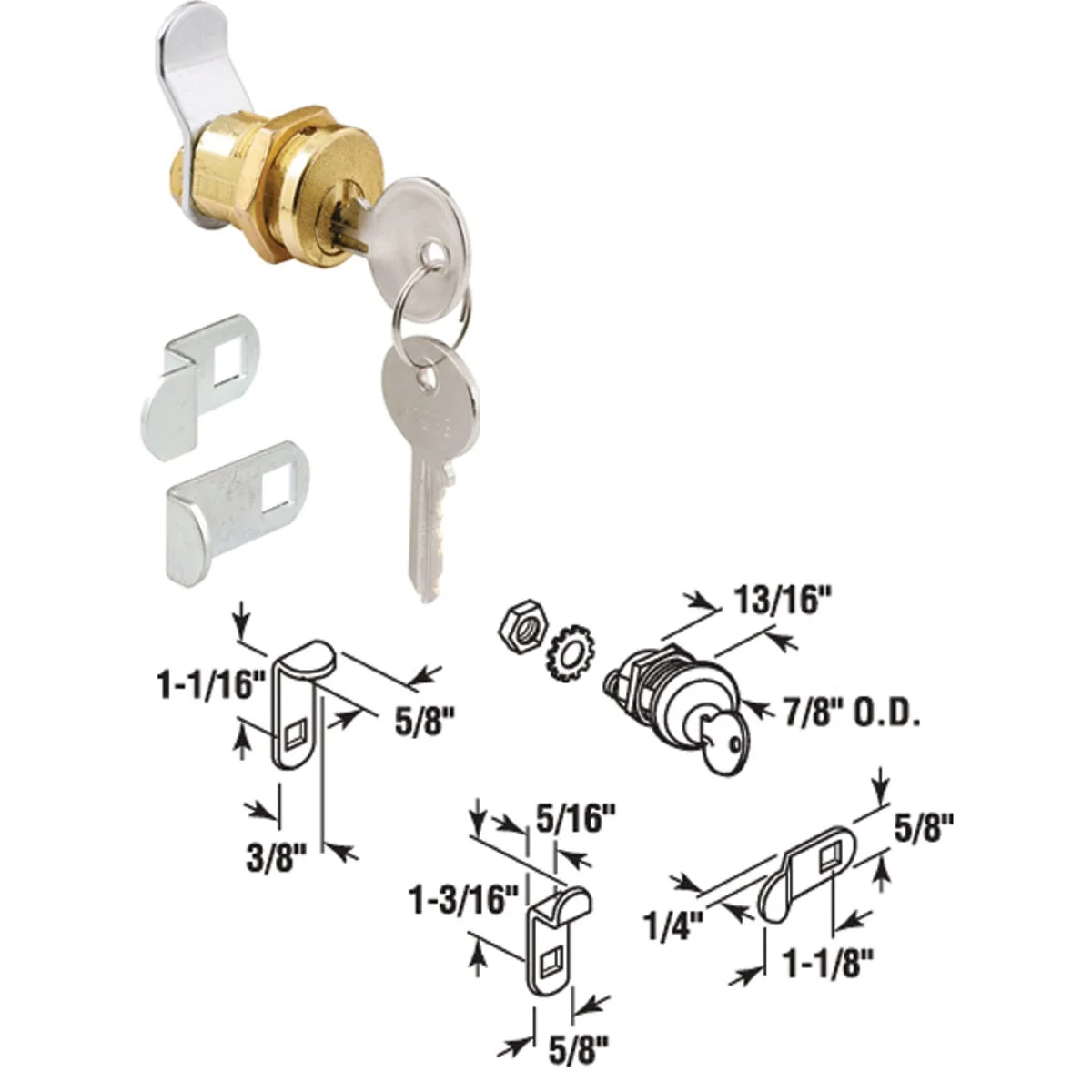 Relaxed Prime-Line Threaded Barrel Design Mailbox Lock Green