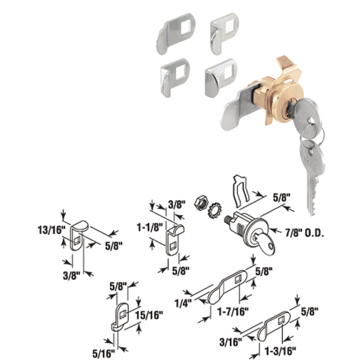 High-Grade Prime-Line Spring Clip Design Mailbox Lock Consistent