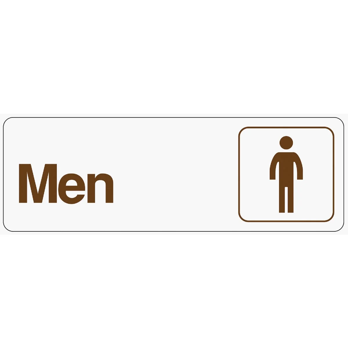 Superior Hy-Ko Deco Series Plastic Restroom Sign Men Pure