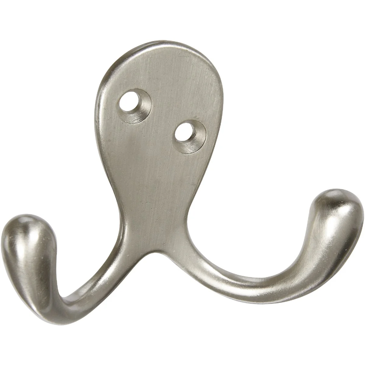 Durable National Satin Nickel Double Clothes Hook Green