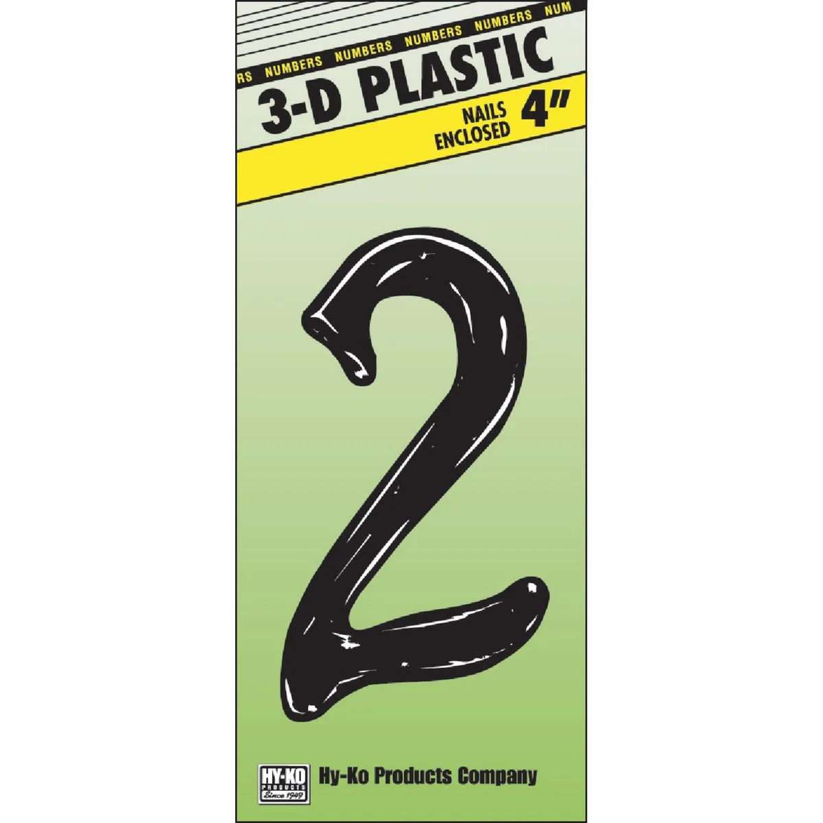 Effective Hy-Ko 4 In. Black House Number Two Durable