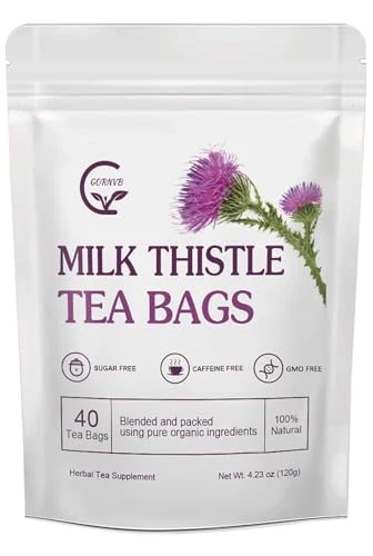 Genuine Organic Milk Thistle Tea Bags 40 Count Modern