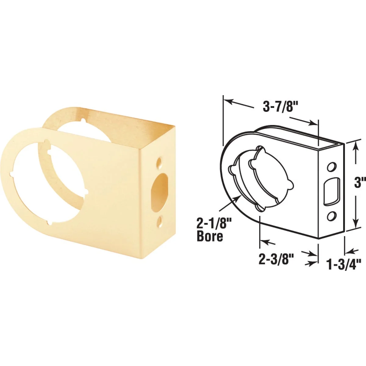 Breathable Defender Security 1-3 4 In. x 2-3 8 In. Brass Contemporary Door Reinforcer Carefully Designed