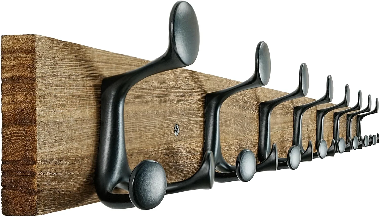 Excellent Skoloo 43-Inch Wood Burnt Coat Rack Wall Mount with 8 Triple Hooks – I for Family Entrances Classrooms and Pet Supplies Storage Luxury