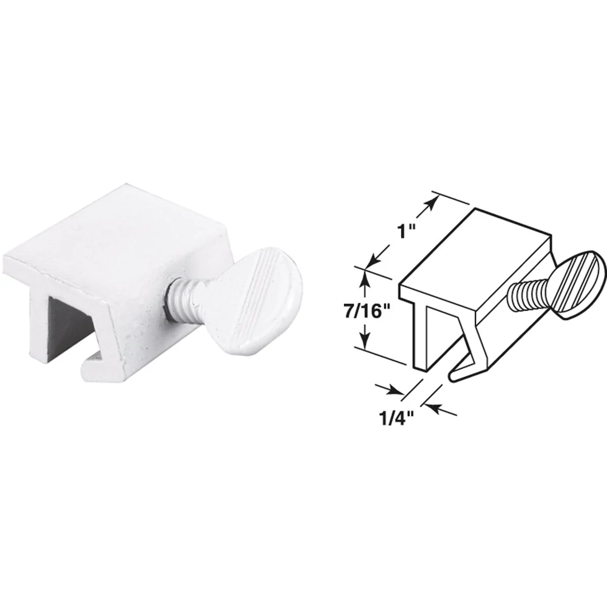 Casual Defender Security White Heavy-Duty Sliding Window Lock 2 Count Crafted