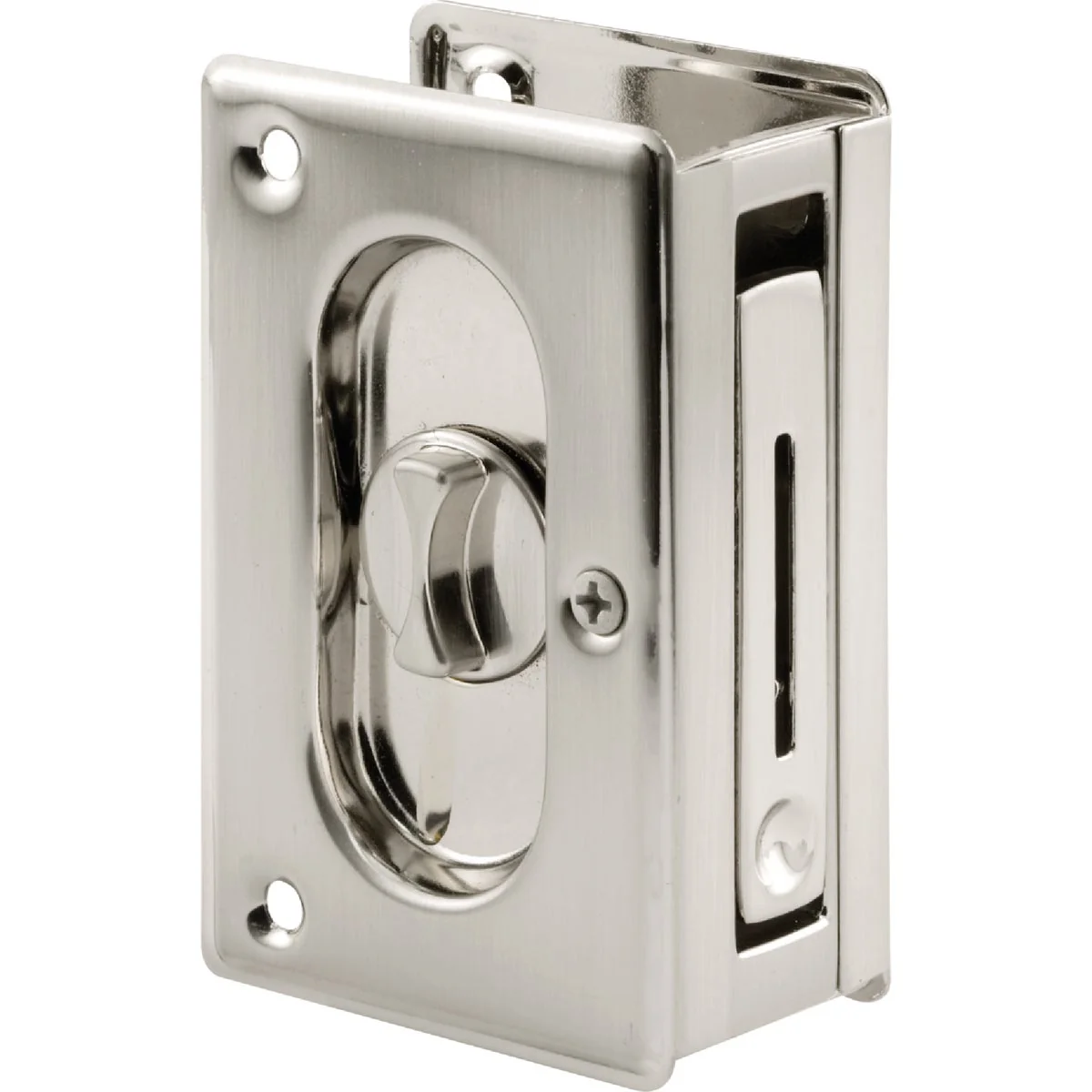 Consistent Prime-Line 3-3 4 Satin Nickel Pocket Door Privacy Lock Smooth