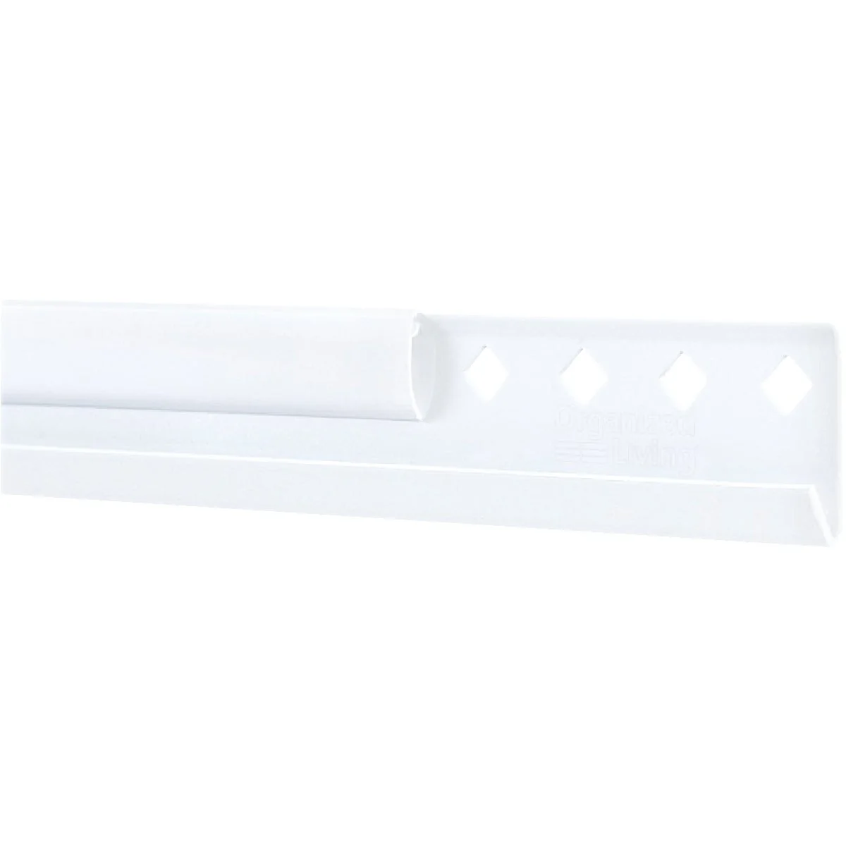 Casual domRail 60 In. White Horizontal Hanging Rail with Cover Crafted