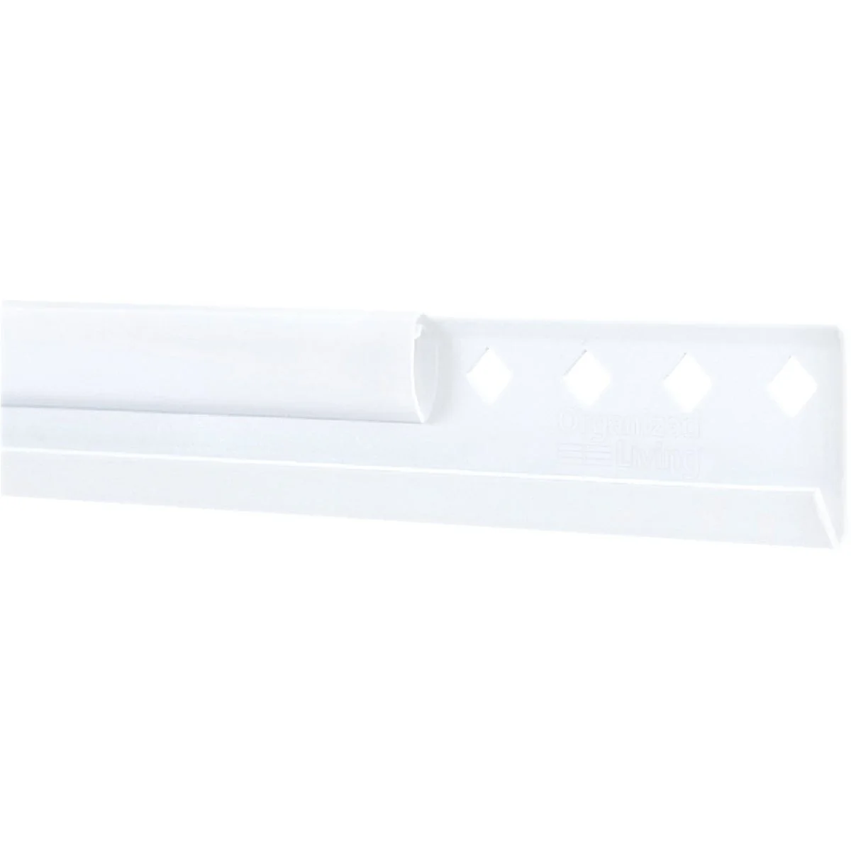 User-Friendly domRail 42 In. White Horizontal Hanging Rail with Cover Optimized