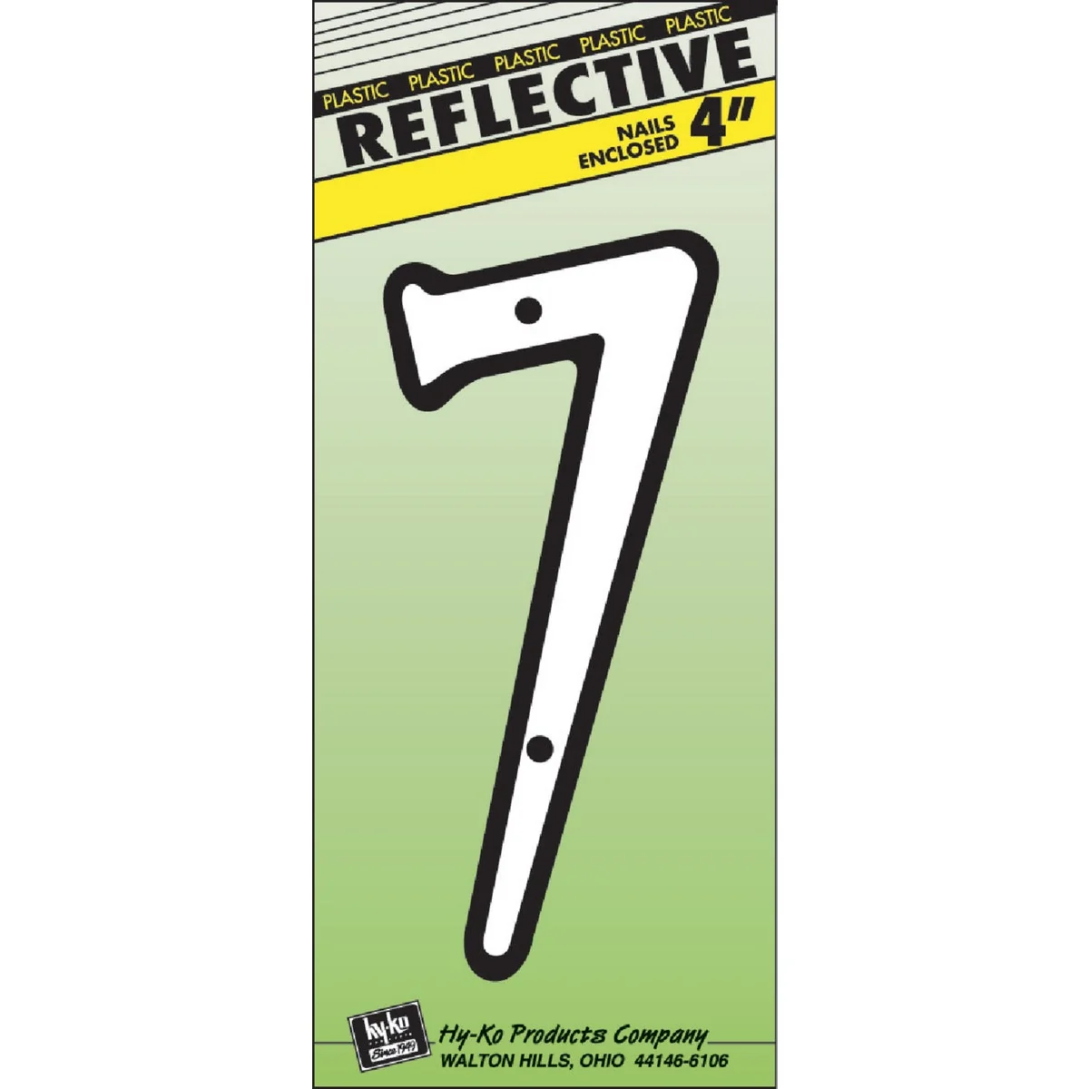 Environmentally Friendly Hy-Ko 4 In. White House Number Seven Powerful