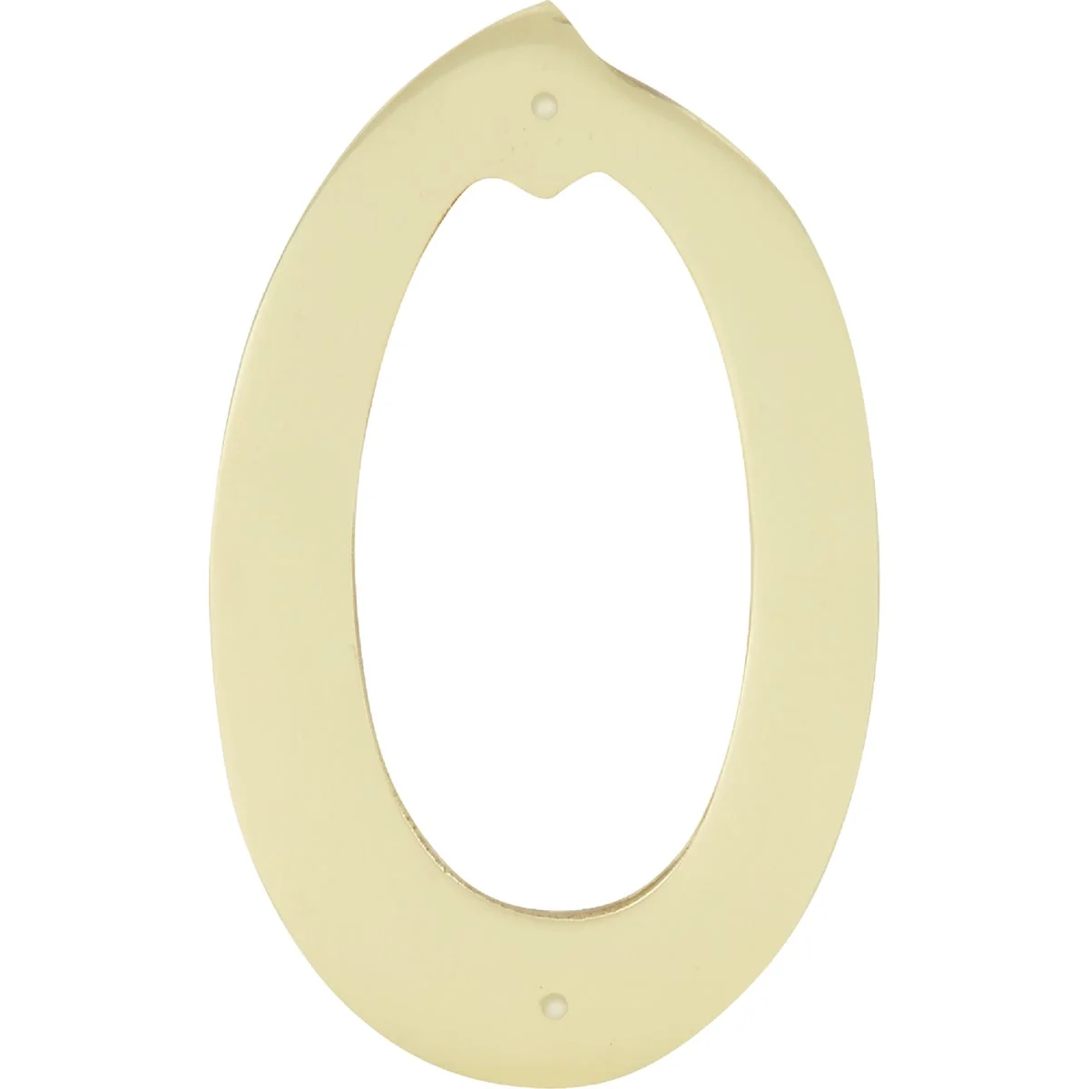 Environmentally Friendly Hy-Ko 4 In. Polished Brass House Number Zero World-Class
