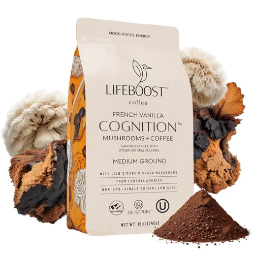 Selected French Vanilla Cognition Mushroom Coffee 12 Ounce Exceptional