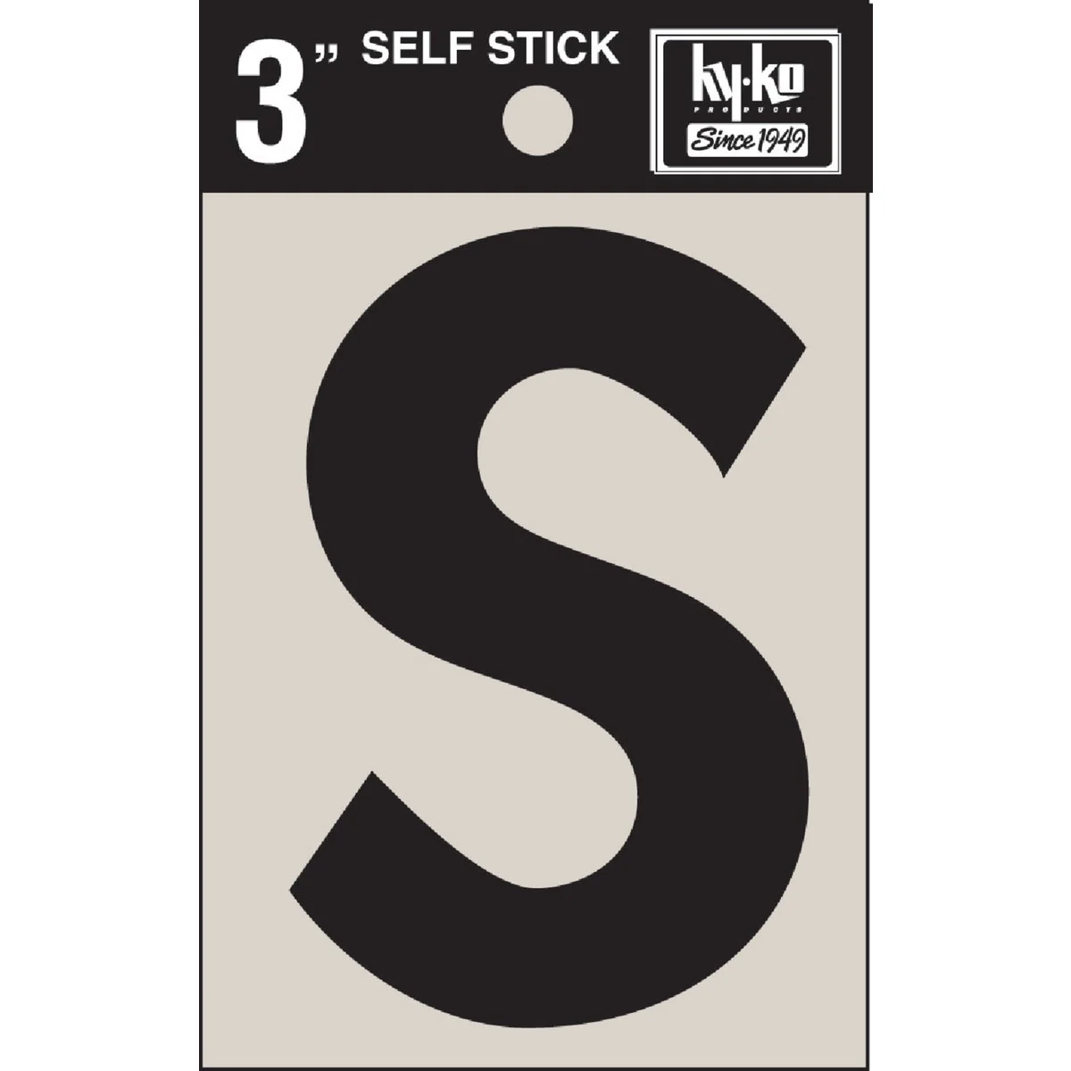 Professional Hy-Ko Vinyl 3 In. Non-Reflective Adhesive Letter S Selected