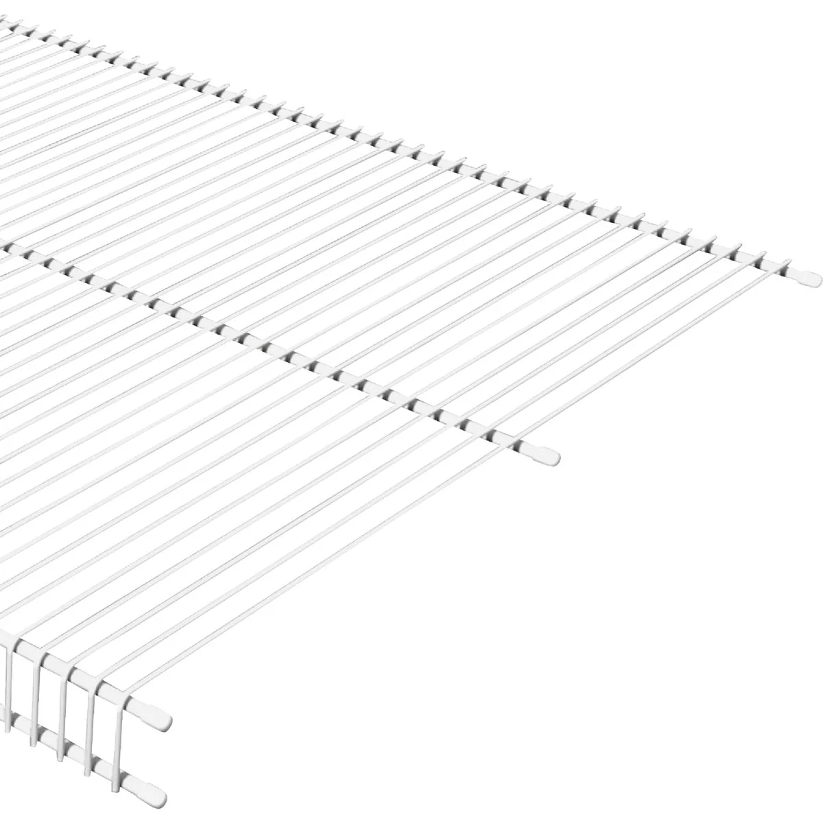 Detailed ClosetMaid 12 Ft. W. x 12 In. D. Close Mesh Ventilated Closet Shelf White Enhanced
