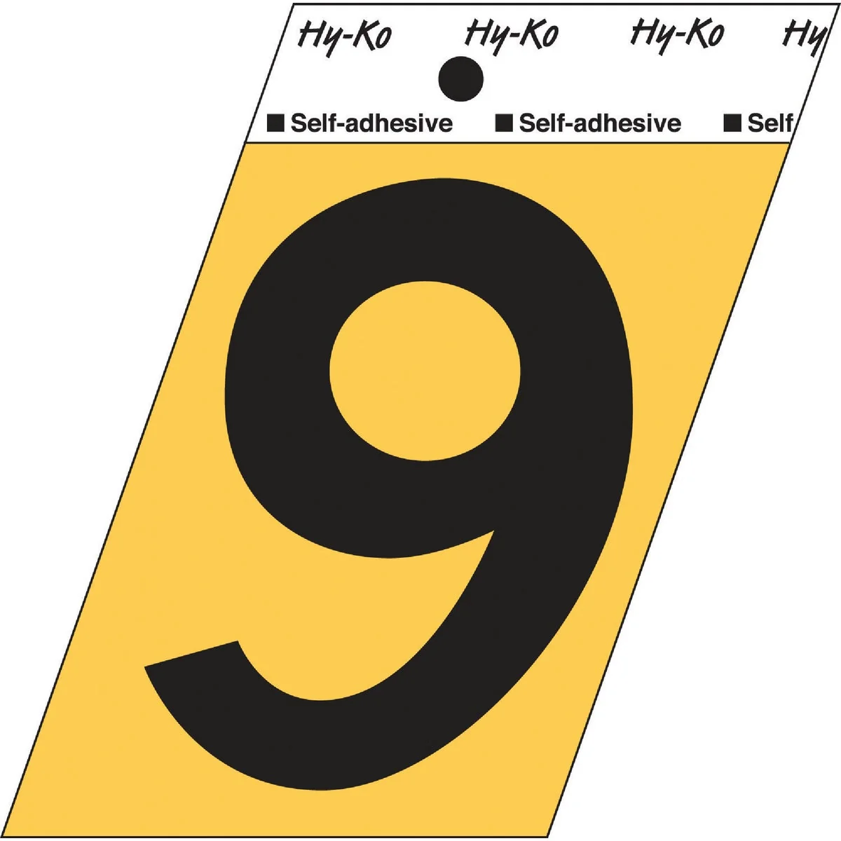 Versatile Hy-Ko Aluminum 3-1 2 In. Non-Reflective Adhesive Number Nine High-Performance