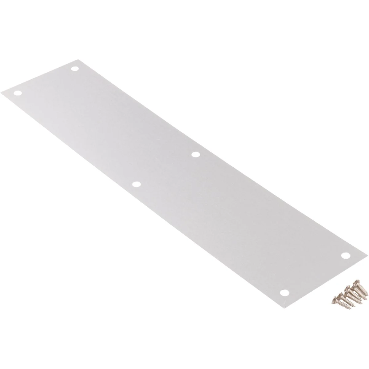 Healthy National Satin Aluminum Push Plate Detailed