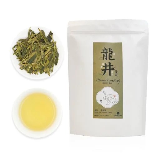 Clean LongJing Chinese Loose Leaf Green Tea 3.5 Ounce Eco-Friendly