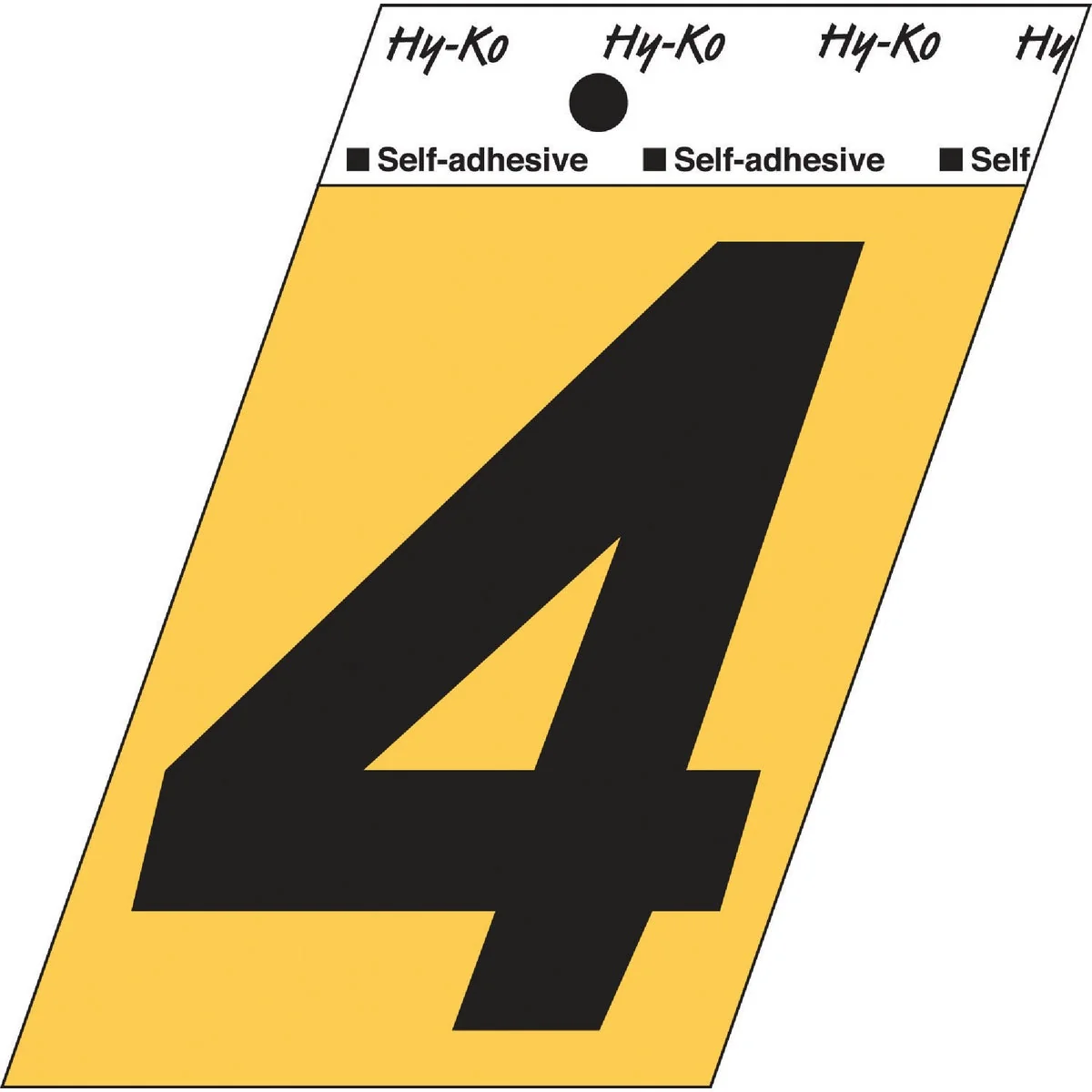 Original Design Hy-Ko Aluminum 3-1 2 In. Non-Reflective Adhesive Number Four Detailed