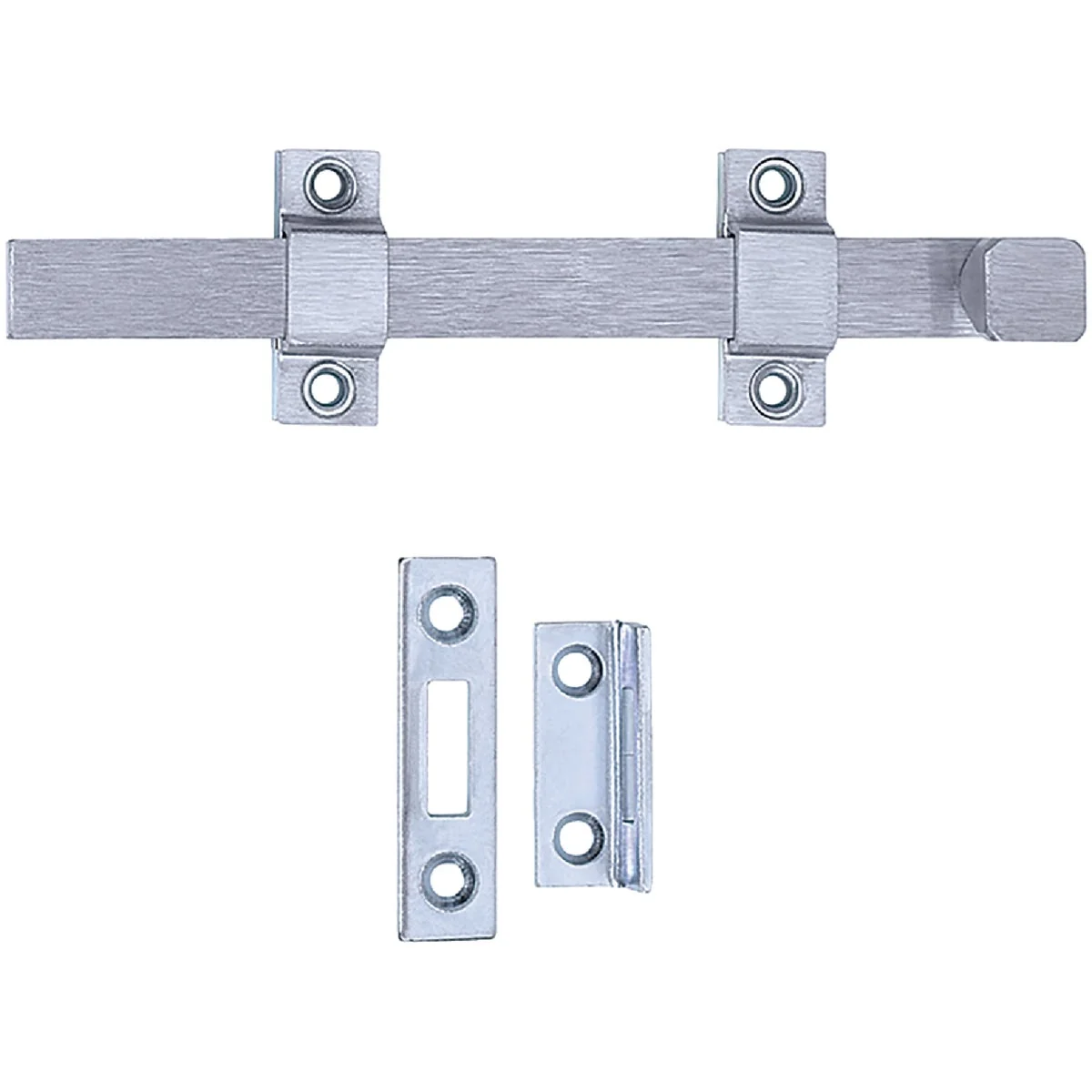 Practical Tell Commercial 8 In. Satin Chrome Door Surface Bolt Refined